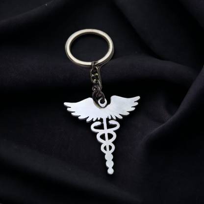 Kritisha Customized/Personalized Doctor Symbol Steel Key Chain-Best Gift For Doctor Key Chain