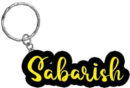 SY Gifts Sabarish Name Black Yellow Name Keychain Key Chain