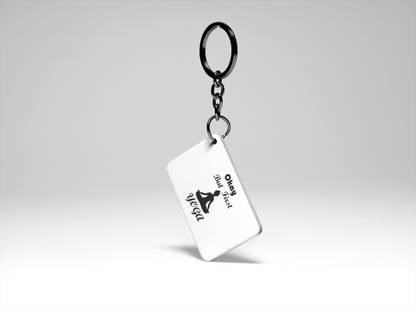REVAMAN Okay But First Yoga Text - Printed Keychains(Pack Of 2) Key Chain