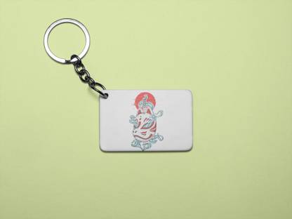 MiTrends Kitsune mask - Printed animated Keychain(Pack Of 2) Key Chain