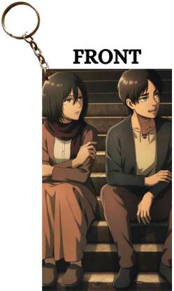Hariyaali Enterprises LLP Attack on Titan EREN AND MIKASA PEACE TIME Key Chain