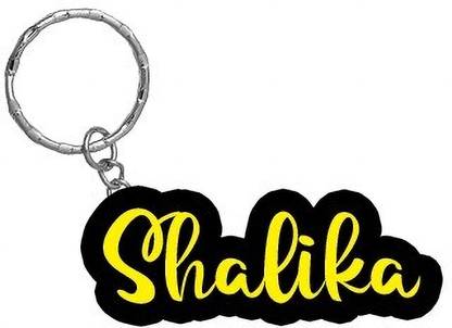 SY Gifts Shalika Name Black Yellow Name Keychain Key Chain