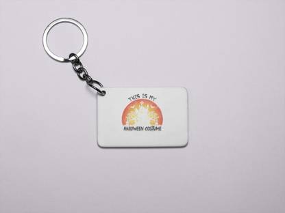 DOGAR ESSENTIALS This Is My Halloween Costume-Printed acrylic Keychain(Pack Of 2) Key Chain