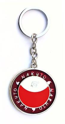 Newview Naruto Rotating Spinning Uchiha Clan logo Red Eye of Sharingan Metal Keychain Key Chain