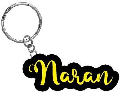 SY Gifts Naran Name Black Yellow Name Keychain Key Chain