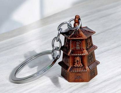 FUNFIX Guardian Angel Bell For Bike Tibetan Good Luck Key Ring Key Chain