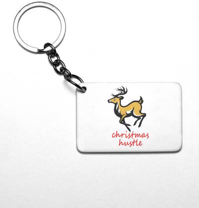 HopOffer Hustling Reindeer: Funniest Printed KeyChain Gift For Kids Key Chain