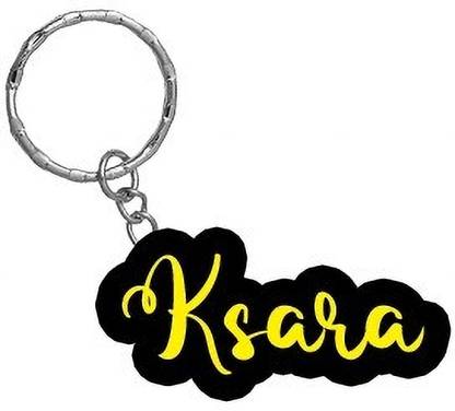 SY Gifts Ksara Name Black Yellow Name Keychain Key Chain