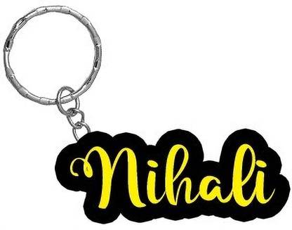 SY Gifts Nihali Name Black Yellow Name Keychain Key Chain