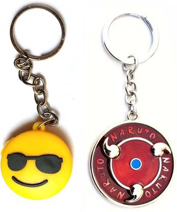 Meeko.com Spinning Naruto and smiley key chain Key Chain