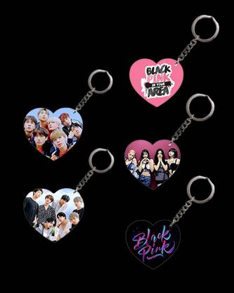 Convay BTS Gang Photo h2 Heart Shape Key-Chain m set 5 Key Chain