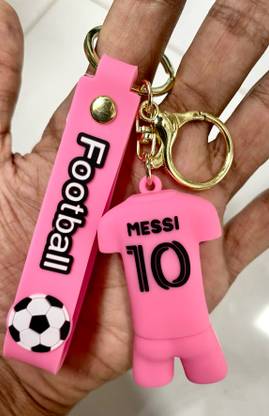 HappierYou Messi Inter Miami FC jersey Keychain | Messi Pink jersey 3D rubber keychain Key Chain