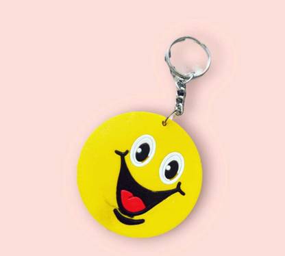 Smiles for miles Two Sided Smiley Emoji Smiling Face Key Chain