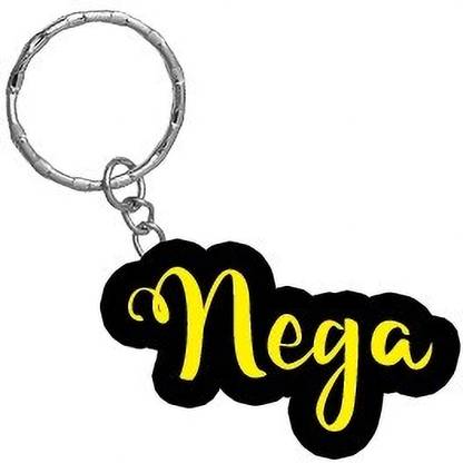 SY Gifts Nega Name Black Yellow Name Keychain Key Chain