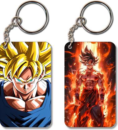 Ourrble 2 Combo Chabi Ring Goku Key chains for Anime Fans Gifting, Bike Key Chain