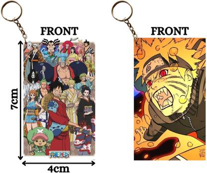 Hariyaali Enterprises LLP LUFFY IN WANO X NARUTO FOX SPIRIT Unique Style 2 pcs Combo Key Chain
