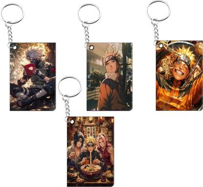 ForVano Premium Naruto Anime Keychain Pack Of 4 S1 Key Chain