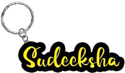 SY Gifts Sudeeksha Name Black Yellow Name Keychain Key Chain