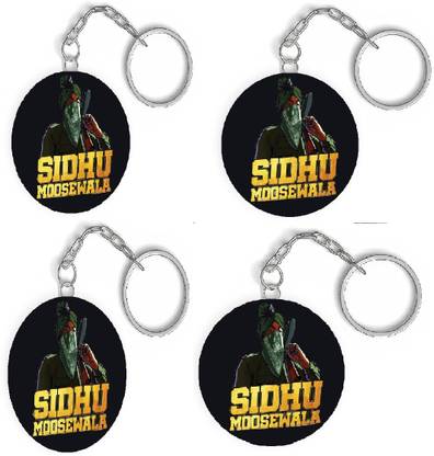 Convay Sidhu Moosewala Printed Keychain set 4 Key Chain