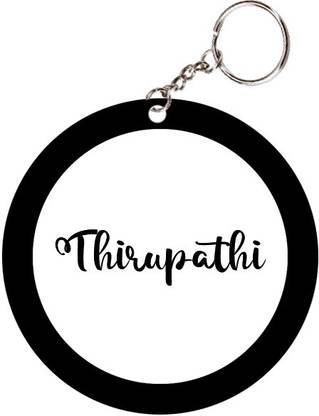 SY Gifts Thirupathi Name Black Keychain Key Chain