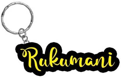 SY Gifts Rukumani Name Black Yellow Name Keychain Key Chain