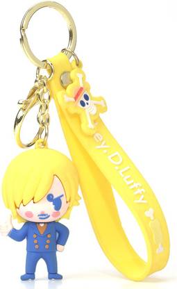 Daiyamondo Sanji One Piece Anime 3D keychain With Long Ribbon Key Chain