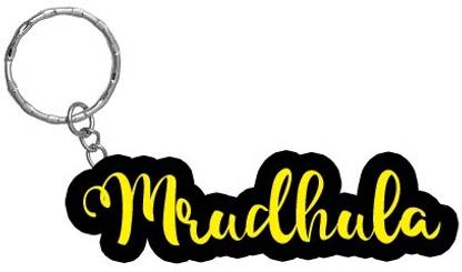 SY Gifts Mrudhula Name Black Yellow Name Keychain Key Chain