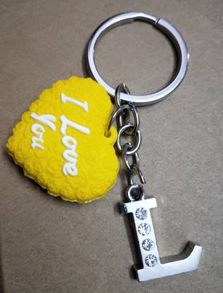 Meeko.com Heart With L Letter Bike Key Chain 01 Key Chain