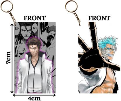 Hariyaali Enterprises LLP Bleach AIZEN AND GRIMMJOW STRONGEST CHARACTERS Unique Style 2 pcs Combo Key Chain