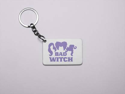 Tulip Art Bad Witch -Violet -Printed acrylic Keychain(Pack Of 2) Key Chain