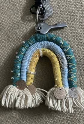 Mera Gharaunda Embellished Macrame Keychain Bag Charm Return gift Key Chain