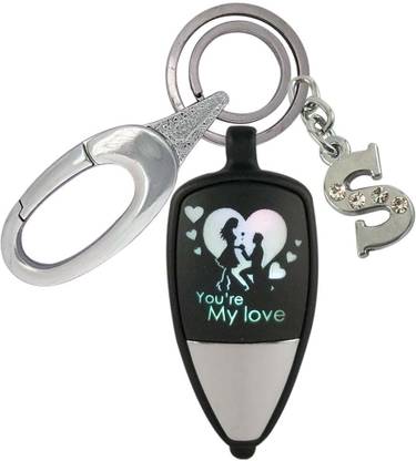 HANDSOME ISK You're My Love LED Light With S Letter Locking Lock Key Chain