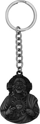 M Men Style Christian Christ Cross Jesus Grey Keychain SKey2022295 Key Chain