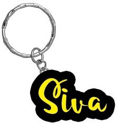 SY Gifts Siva Name Black Yellow Name Keychain Key Chain