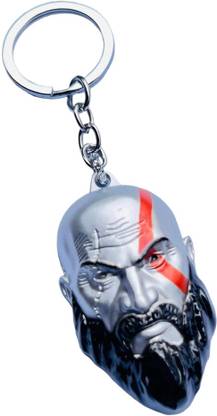 HappierYou . God of War Kratos 3D Head Mask Keychain Keyring Key Chain