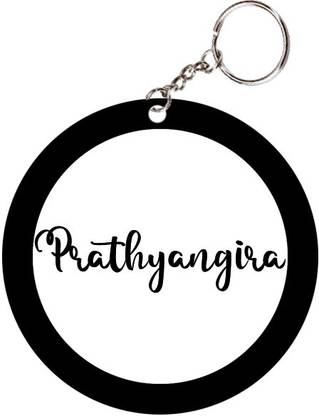 SY Gifts Prathyangira Name Black Keychain Key Chain