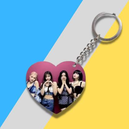 gift zone Bts Keychain For Bts Army , Bts Blackpink Group Photo Printed ( Pack of 1 ) Key Chain