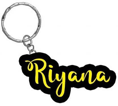 SY Gifts Riyana Name Black Yellow Name Keychain Key Chain