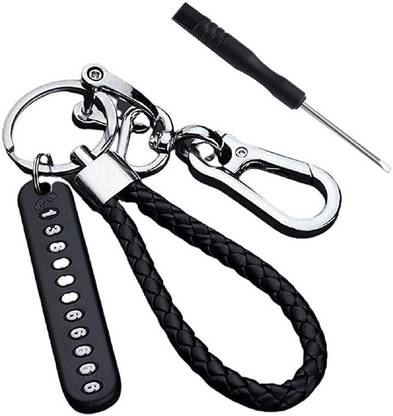 JITAHARAY Anti Lost Car Keychain with Phone Number Pendant Key Chain