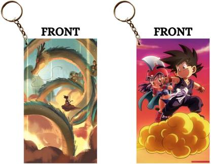 Hariyaali Enterprises LLP Dragon Ball GOKU AND CHI CHI AND THE DRAGON Unique Style 2 pcs Combo Key Chain