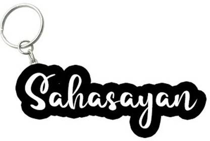 SY Gifts Sahasayan Black White Name Keychain Key Chain