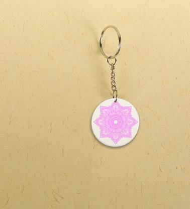 Special Trend Hub Circle of Calm: Printed Round Keychains Pack of 2 Key Chain