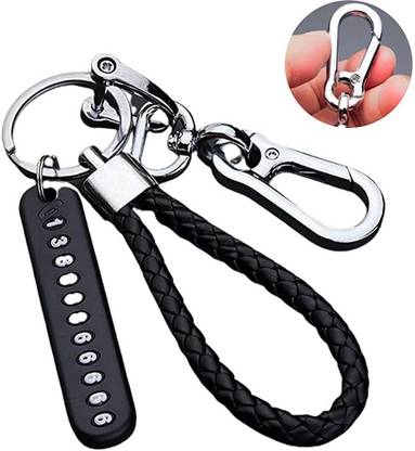 ELEPHANTBOAT Keychain Anti Lost Car Keychain with Phone Number Pendant Universal Car Keychain Key Chain