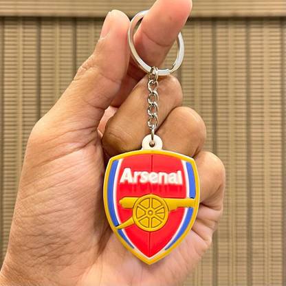 WHITE POPCORN Arsenal Football Club Logo Double Sided Printed Keychain | Key Chain