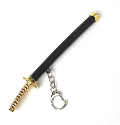 Daiyamondo Demon Slayers Yoriichi Tsugikuni Golden Handle Katana Sword 15cm Key Chain