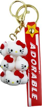 Buko Silicone Grape Style Keychain Backpack Cute Cartoon For Bag Hello Kitty Key Chain