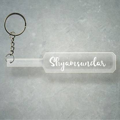 SY Gifts Cricket Bat Logo Design With Shyamsundar Name Key Chain