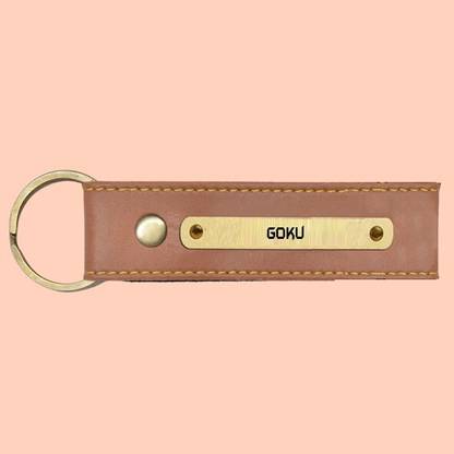 SY Gifts SYG Goku Name Vegan Leather Keychain Key Chain
