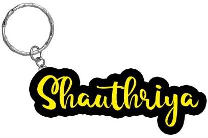 SY Gifts Shauthriya Name Black Yellow Name Keychain Key Chain