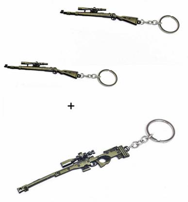 Khanak Gift Galary Pubg Awm & Car98 Sniper Gun Key Chain (Pack of 3) Key Chain